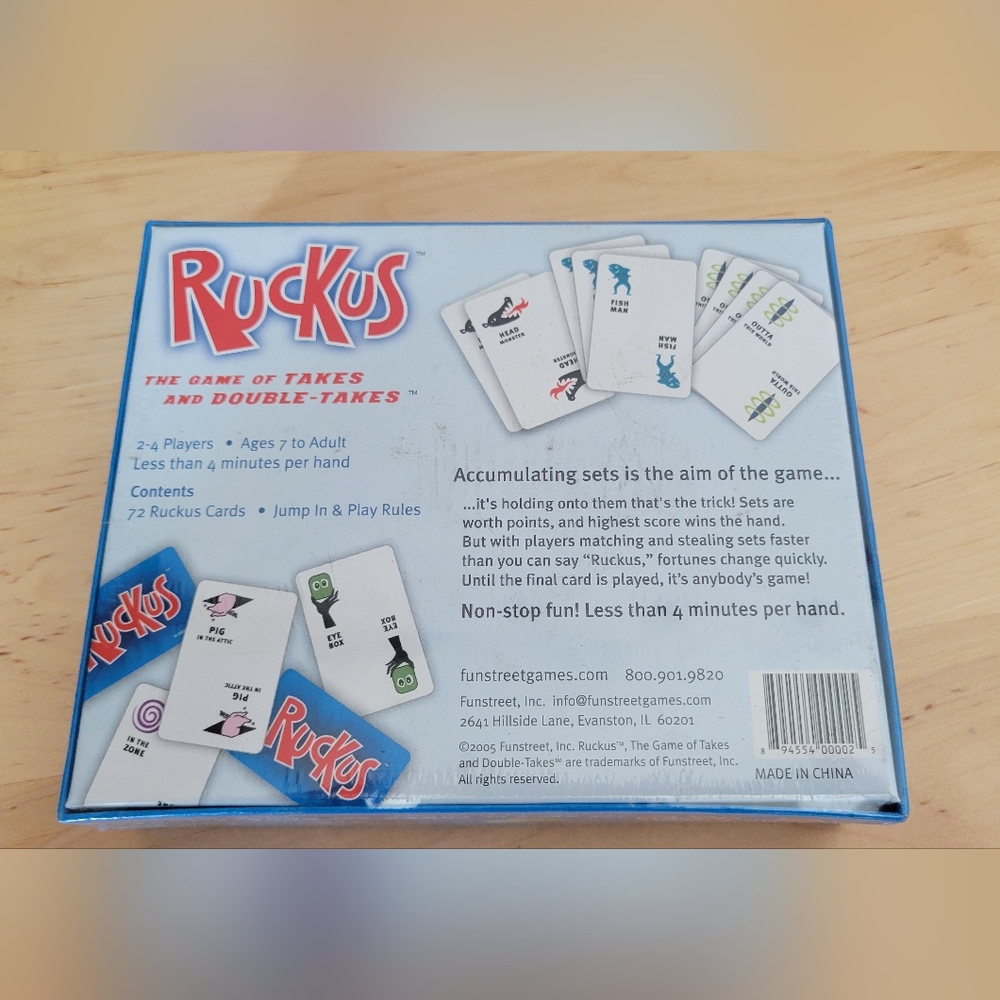 NWT Ruckus Family Card Game Ruckus Original Edition Fast-Paced Action Card - Picture 8 of 8